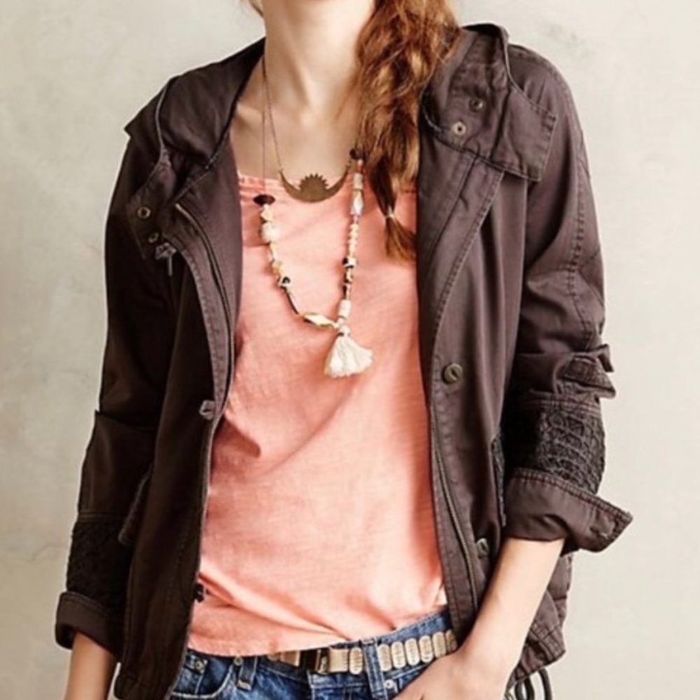 Anthropologie | Hei Hei Faroe Cropped Anorak Jacket Size Small